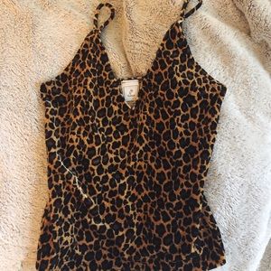 Cheetah print fashion skin tight tank In style